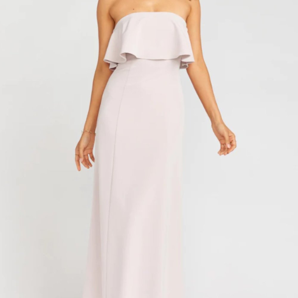 Monaco Ruffle Gown - Show Me The Ring Stretch Crepe